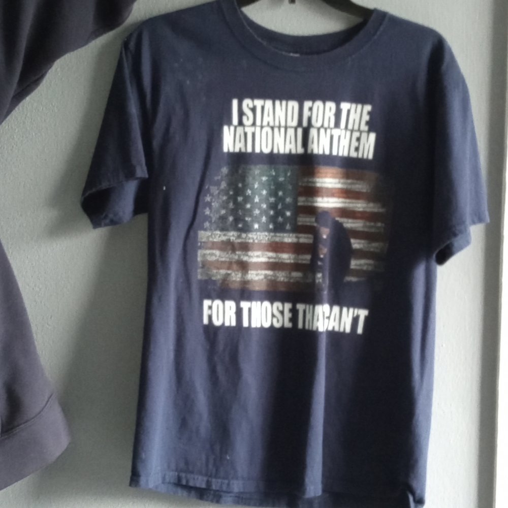 Hanes Blue Short Sleeve Tee with Patriotic Design